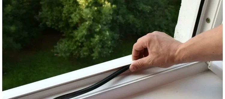 Пвх окно открыто виден резиновый уплотнитель