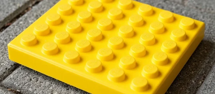 Желтая тактильная плитка