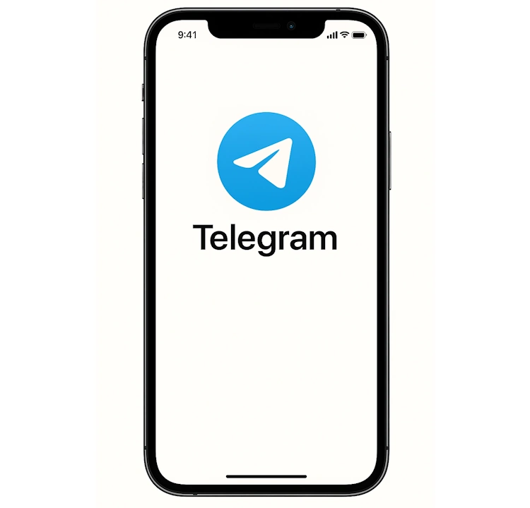 Изображение telegram на экране iphone
