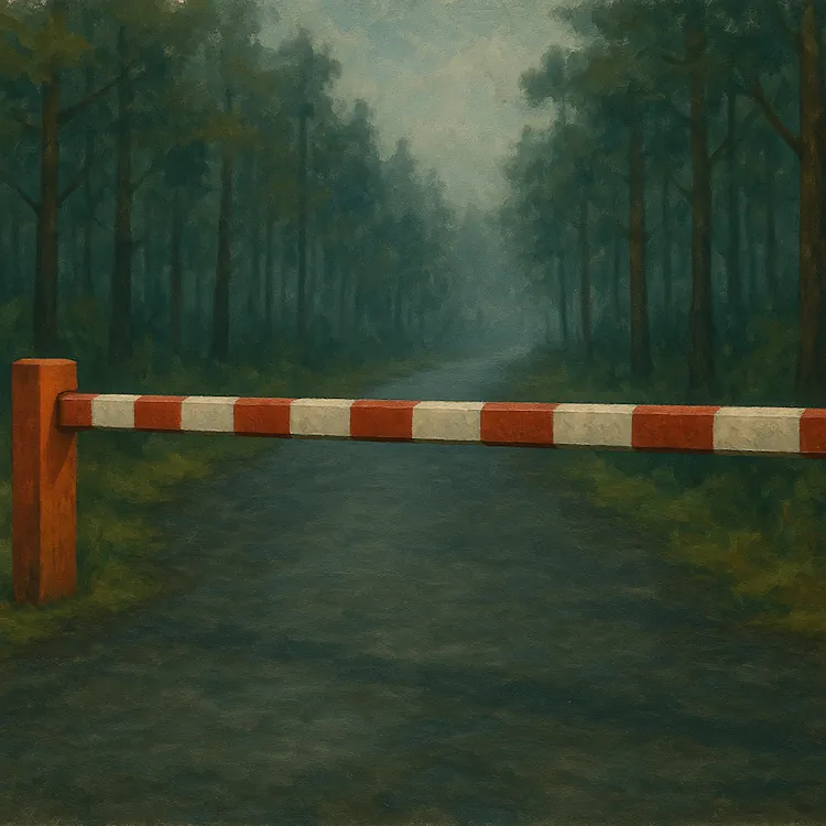 Противотаранный шлагбаум